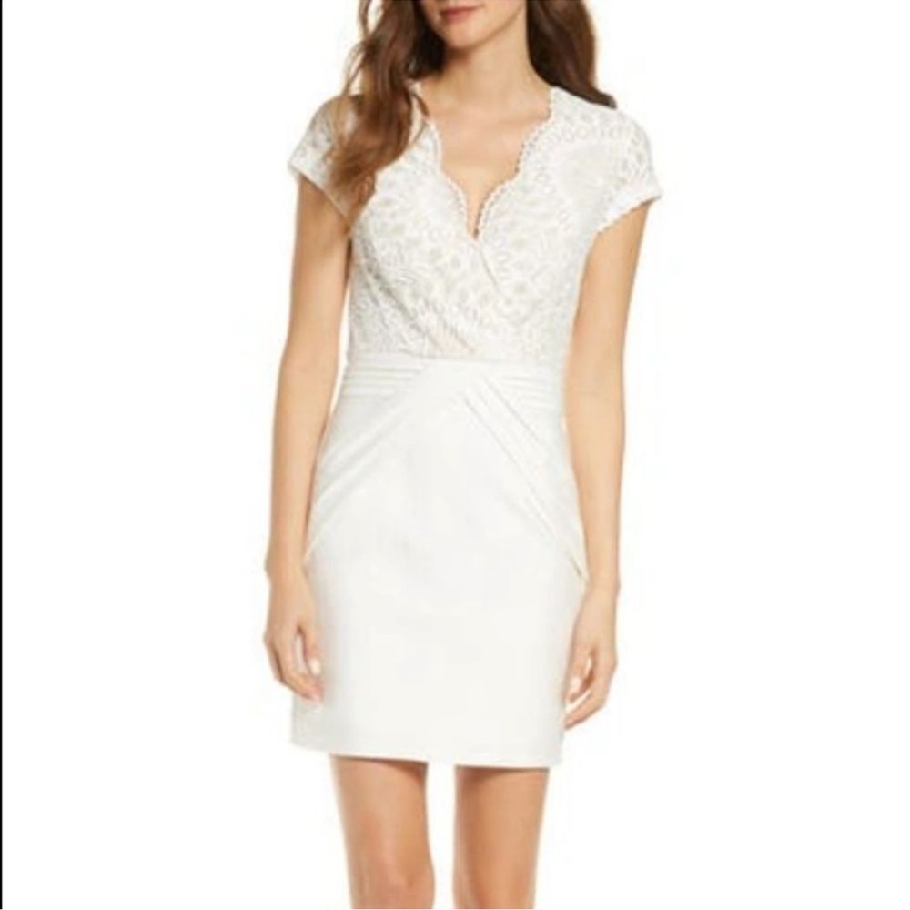 Adelyn Rae White Lace Dress